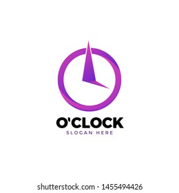 O clock Time Logo Vector 