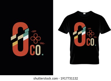 O co T shirt Design Template O Text 