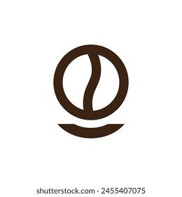 O coffee logo design business simple.