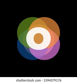 O Colorful Vector Logo Icon Design