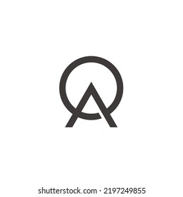  A and O Combination logo design icon vector