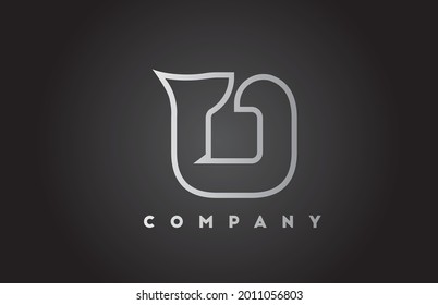 O el logotipo de letra del alfabeto de gradiente gris creativo para la plantilla de negocio. Diseño de iconos profesionales para escritura e identidad 