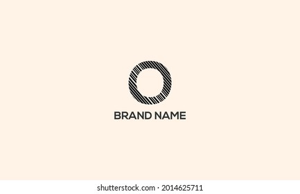 O cutting AND SLIM LINES PATTERN. Creative monogram logo design. Fashion icon design template.
