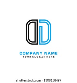 O D initial letter, modern logo design template vector