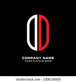 O D initial letter, modern logo design template vector