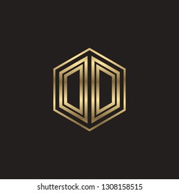 O D initial letter, modern logo design template vector