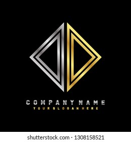 O D initial letter, modern logo design template vector