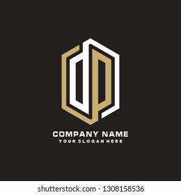 O D initial letter, modern logo design template vector