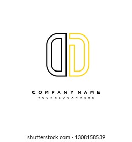 O D initial letter, modern logo design template vector
