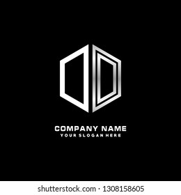 O D initial letter, modern logo design template vector