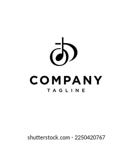 O- und D-Letter-Musik Vektor-Logo-Symbol, Vektorgrafik Template.eps