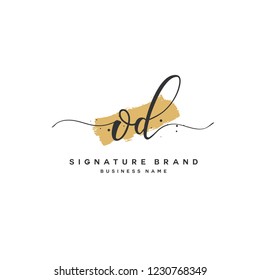 O D OD Initial logo template vector