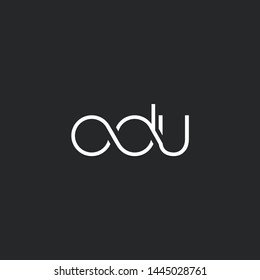 O D U letters Joint logo icon vector for business card and corporate identity.