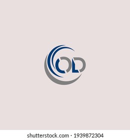 O D Einzigartiges, abstraktes geometrisches Vektorlogo-Design
