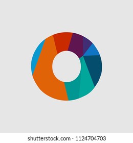 O Diamond Font Vector Template Design Illustration