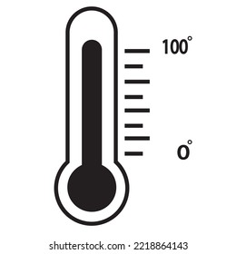 O ícone do termômetro. Símbolo do termômetro. Ilustração de vetor plano