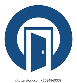Diseño de logotipo de puerta O, Logotipo de letra inicial de Vector, Logotipo inicial O
