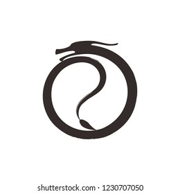O dragon Abstract Logo Monogram Vector Template