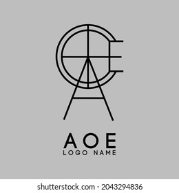 A O E combination letter logo , symbol Modern logo design illustration Creative Name