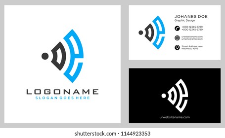 O E initial logo template vector