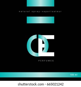 O E joint letter logo design with packaging template