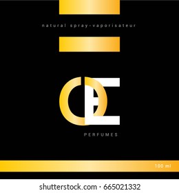 O E joint letter logo design with packaging template