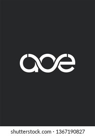 A O E joint letters logo design vector template