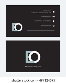 O & E Letter logo, with Business card
