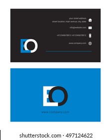 O & E Letter logo, with Business card
