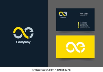 O & E Letter logo, with Business card template
