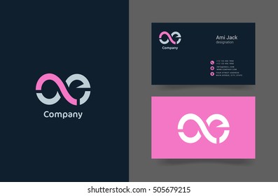 O & E Letter logo, with Business card template
