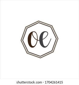 O E-E-Buchstaben-Logo-Vorlage