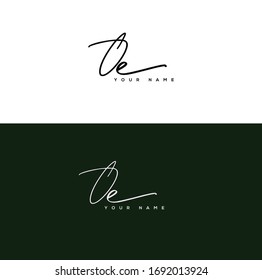  O E OE Initial letter handwriting and signature logo.	
