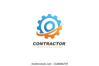 O Engineering Logo Design Inspiration. Design für Vektorbriefe-Vorlagen für Markenbezeichnungen.