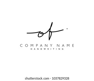 O F Initial handwriting logo