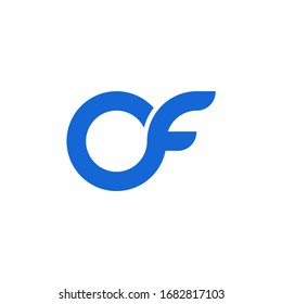 o and f logo vector design graphic