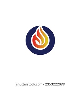 O Flaming Oil Logo.
Initial Letter O with Fire Flame for Burn Gas Oil Company or Barbecue BBQ Grill logo design.