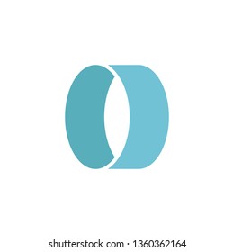 O Font logo. Modern design vector font for title, header, lettering. Corporate Vector abc technology typeface. 