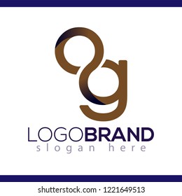 o g initial letter infinity logo element. initial letter logo template
