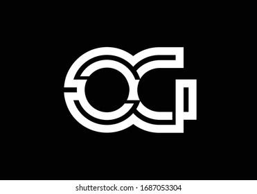 O G Diseño de logotipo de carta inicial plantilla vectorial, símbolo de alfabeto gráfico para identidad empresarial