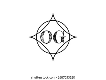 O G Initial Letter Logo design vector template, Graphic Alphabet Symbol for Corporate Business Identity