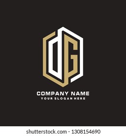 O G initial letter, modern logo design template vector