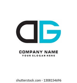 O G initial letter, modern logo design template vector