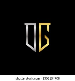 O G initial letter, modern logo design template vector