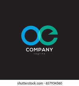 O G joint logo icon design vector template 