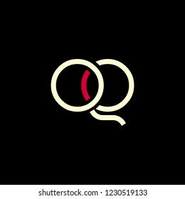 O & G joint logo round line letter design template