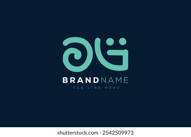 Design dos logotipos O e G. Monograma de logotipo OG abstract Letters. Este design de logotipo é o processo de criação de um símbolo visual que representa uma marca, empresa ou indivíduo.