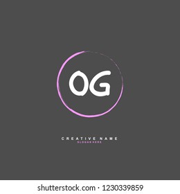 O G OG Initial logo template vector