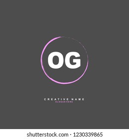 O G OG Initial logo template vector
