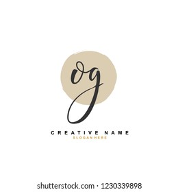 O G OG Initial logo template vector